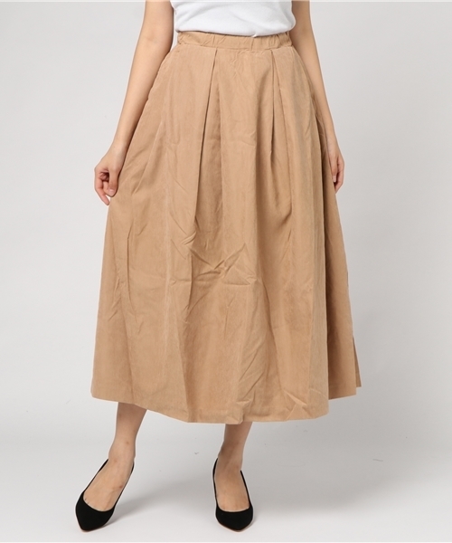 Re:EDIT（リエディ）の「ピーチスキンボリュームフレアスカート（スカート・レディース・ブラック/ベージュ/ブラウン/バーガンディー/グリーン/パープル/ネイビー・MEDIUM/LARGE）」の17枚目の写真