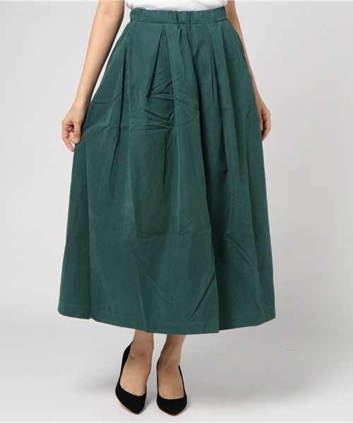 Re:EDIT（リエディ）の「ピーチスキンボリュームフレアスカート（スカート・レディース・ブラック/ベージュ/ブラウン/バーガンディー/グリーン/パープル/ネイビー・MEDIUM/LARGE）」の19枚目の写真