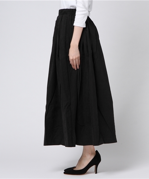 Re:EDIT（リエディ）の「ピーチスキンボリュームフレアスカート（スカート・レディース・ブラック/ベージュ/ブラウン/バーガンディー/グリーン/パープル/ネイビー・MEDIUM/LARGE）」の14枚目の写真