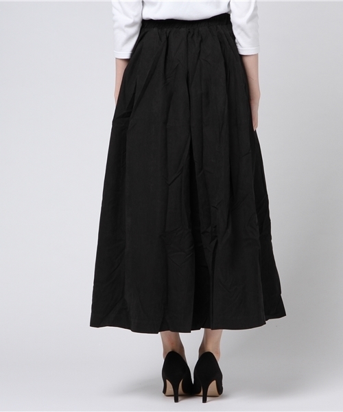 Re:EDIT（リエディ）の「ピーチスキンボリュームフレアスカート（スカート・レディース・ブラック/ベージュ/ブラウン/バーガンディー/グリーン/パープル/ネイビー・MEDIUM/LARGE）」の11枚目の写真