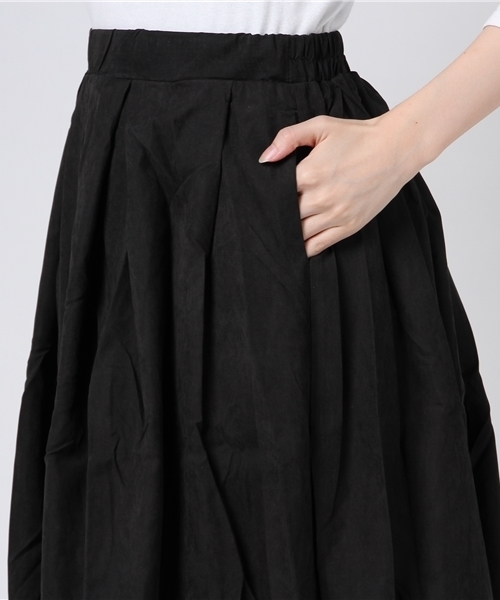 Re:EDIT（リエディ）の「ピーチスキンボリュームフレアスカート（スカート・レディース・ブラック/ベージュ/ブラウン/バーガンディー/グリーン/パープル/ネイビー・MEDIUM/LARGE）」の13枚目の写真