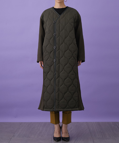 STUDIOUS（ステュディオス）の「【STUDIOUS】キルティングミリタリーコート（その他アウター・レディース・カーキ/ネイビー・1/0）」の4枚目の写真