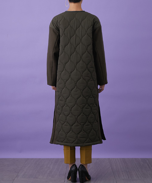 STUDIOUS（ステュディオス）の「【STUDIOUS】キルティングミリタリーコート（その他アウター・レディース・カーキ/ネイビー・1/0）」の6枚目の写真