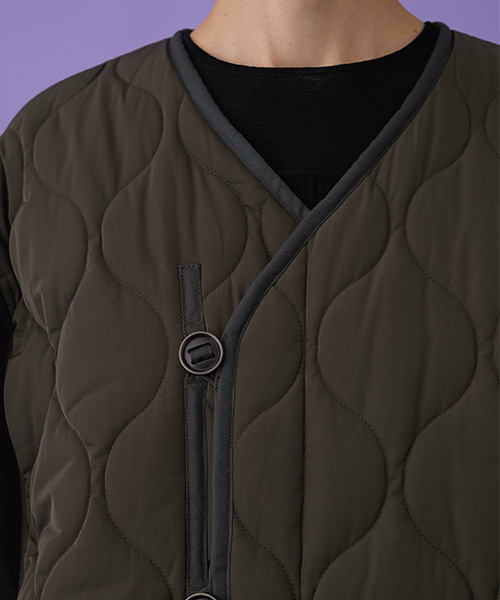 STUDIOUS（ステュディオス）の「【STUDIOUS】キルティングミリタリーコート（その他アウター・レディース・カーキ/ネイビー・1/0）」の7枚目の写真