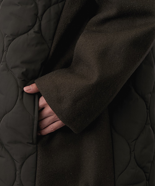 STUDIOUS（ステュディオス）の「【STUDIOUS】キルティングミリタリーコート（その他アウター・レディース・カーキ/ネイビー・1/0）」の8枚目の写真