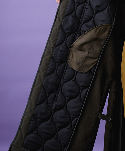 STUDIOUS（ステュディオス）の「【STUDIOUS】キルティングミリタリーコート（その他アウター・レディース・カーキ/ネイビー・1/0）」の10枚目の写真