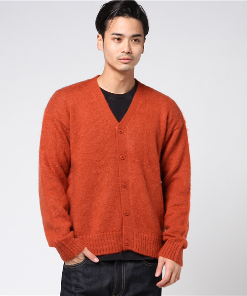 SHIPS JET BLUE（シップスジェットブルー）の「SHIPS JET BLUE: モヘア Vネックカーディガン（カーディガン/ボレロ・メンズ・ネイビー/ダークグレー/オレンジ系その他・SMALL/MEDIUM/LARGE/X-LARGE）」の3枚目の写真