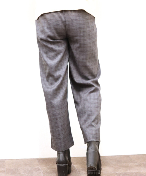 panasea（パナシア）の「グレンチェックセミワイドパンツ（その他パンツ・レディース・ブラック/ベージュ/グレー・FREE）」の6枚目の写真