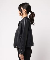 CINQUANTA ノーカラージャケット 黒　36サイズ CINQUANTA（チンクワンタ） ジャケット ノーカラージャケット ノー