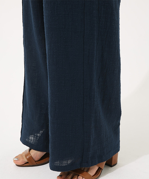 AZUL by moussy（アズールバイマウジー）の「リネンライクEASYPT（その他パンツ・レディース・ネイビー/ライトベージュ/ブラウン・SMALL/MEDIUM）」の12枚目の写真