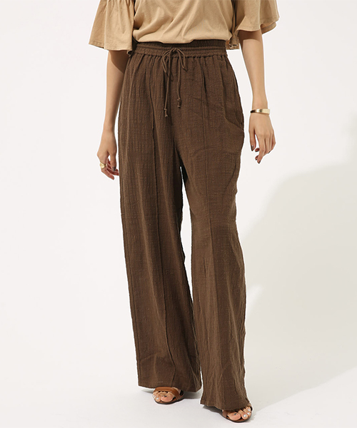 AZUL by moussy（アズールバイマウジー）の「リネンライクEASYPT（その他パンツ・レディース・ネイビー/ライトベージュ/ブラウン・SMALL/MEDIUM）」の13枚目の写真