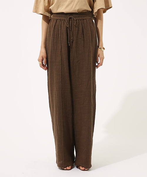 AZUL by moussy（アズールバイマウジー）の「リネンライクEASYPT（その他パンツ・レディース・ネイビー/ライトベージュ/ブラウン・SMALL/MEDIUM）」の16枚目の写真