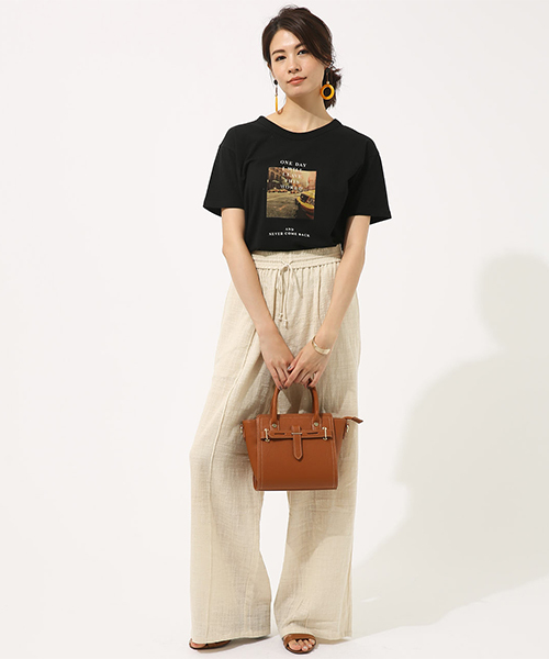 AZUL by moussy（アズールバイマウジー）の「リネンライクEASYPT（その他パンツ・レディース・ネイビー/ライトベージュ/ブラウン・SMALL/MEDIUM）」の22枚目の写真