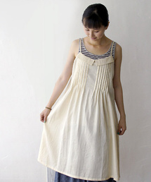 【armoire*】アルモワール コットンドビー 衿付きキャミソールワンピース