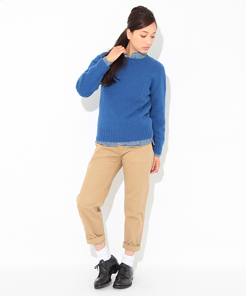 BEAMS BOY（ビームスボーイ）の「BEAMS BOY / アーミーチノ  9分丈（チノパンツ・レディース・チャコールグレー/カーキ/オリーブ/ダークブルー/ネイビー・0/1/2）」の15枚目の写真