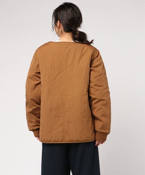 Ranch standard(ランチスタンダード)の「【Ranch standard】 RA18-130 キルティングブルゾン(ノーカラージャケット・レディース・マスタード/ブラック/オリーブ・2/3)」の5枚目の写真