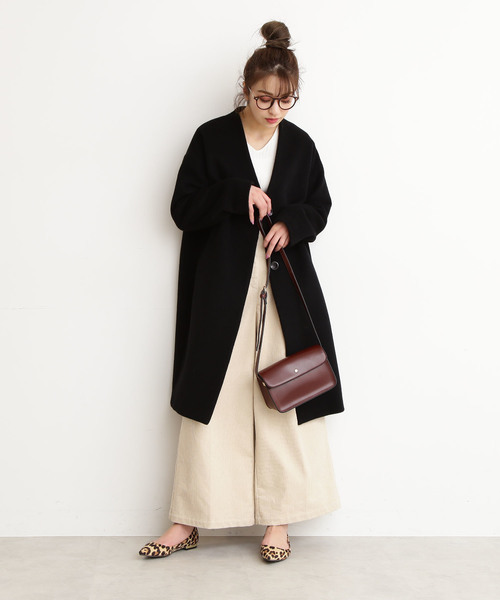 N.（N. Natural Beauty Basic）（エヌエヌナチュラルビューティーベーシック）の「◆アンゴラビーバーノーカラーコート（ノーカラージャケット・レディース・グレー系その他/カーキ/グレー/ブラック・SMALL/MEDIUM）」の8枚目の写真