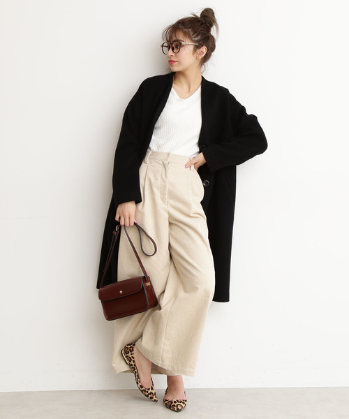 N.（N. Natural Beauty Basic）（エヌエヌナチュラルビューティーベーシック）の「◆アンゴラビーバーノーカラーコート（ノーカラージャケット・レディース・グレー系その他/カーキ/グレー/ブラック・SMALL/MEDIUM）」の6枚目の写真