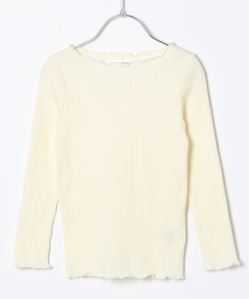 GLOBAL WORK（グローバルワーク）の「【キッズ】リブメローTEE長袖/820510（Tシャツ/カットソー・キッズ・ホワイト/ブラウン/その他1・SMALL/MEDIUM/LARGE/X-LARGE/XX-LARGE）」の2枚目の写真