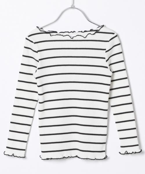 GLOBAL WORK（グローバルワーク）の「【キッズ】リブメローTEE長袖/820510（Tシャツ/カットソー・キッズ・ホワイト/ブラウン/その他1・SMALL/MEDIUM/LARGE/X-LARGE/XX-LARGE）」の14枚目の写真