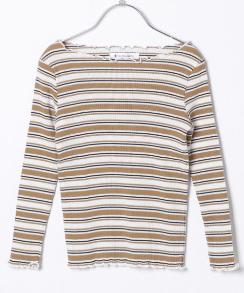 GLOBAL WORK（グローバルワーク）の「【キッズ】リブメローTEE長袖/820510（Tシャツ/カットソー・キッズ・ホワイト/ブラウン/その他1・SMALL/MEDIUM/LARGE/X-LARGE/XX-LARGE）」の15枚目の写真