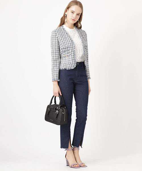 JILL STUART（ジルスチュアート）の「シンディレースコンビブラウス（シャツ/ブラウス・レディース・ホワイト/ネイビー/ライトグリーン・SMALL/MEDIUM）」の17枚目の写真