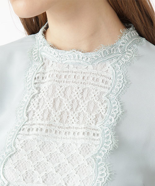 JILL STUART（ジルスチュアート）の「シンディレースコンビブラウス（シャツ/ブラウス・レディース・ホワイト/ネイビー/ライトグリーン・SMALL/MEDIUM）」の12枚目の写真