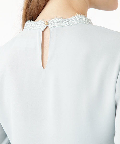 JILL STUART（ジルスチュアート）の「シンディレースコンビブラウス（シャツ/ブラウス・レディース・ホワイト/ネイビー/ライトグリーン・SMALL/MEDIUM）」の10枚目の写真