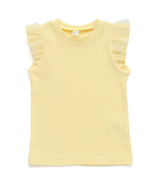 apres les cours(アプレレクール)の「テレコフリルタンクトップ(Tシャツ/カットソー・キッズ・その他2/ネイビー/ピンク/イエロー・80/90/100/110/120/130/140)」の3枚目の写真