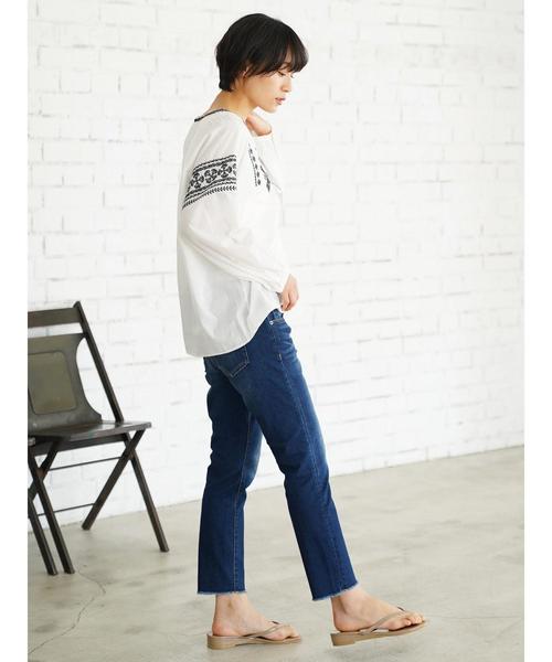 AMERICAN HOLIC(アメリカンホリック)の「刺繍ラグランブラウス(シャツ/ブラウス・レディース・ホワイト/ブラック/オフホワイト・FREE)」の17枚目の写真