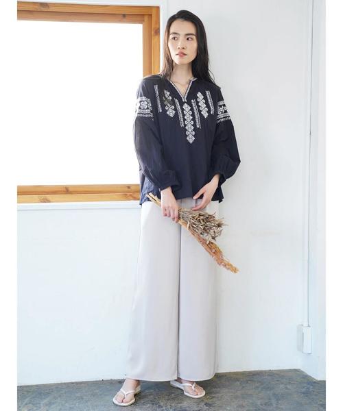 AMERICAN HOLIC(アメリカンホリック)の「刺繍ラグランブラウス(シャツ/ブラウス・レディース・ホワイト/ブラック/オフホワイト・FREE)」の20枚目の写真