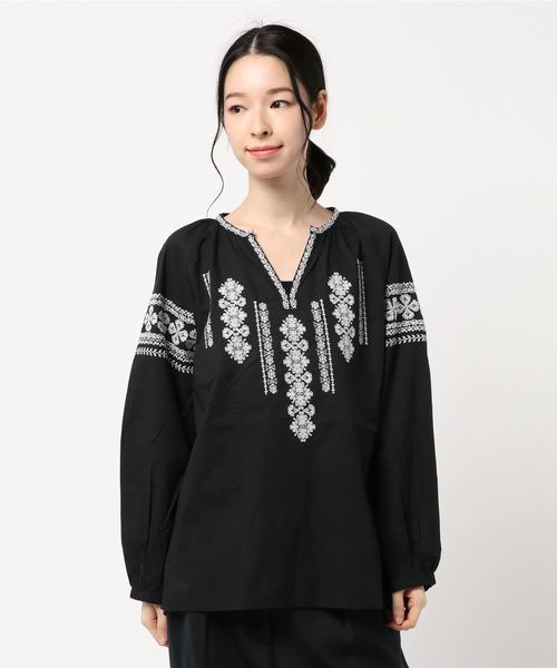 AMERICAN HOLIC(アメリカンホリック)の「刺繍ラグランブラウス(シャツ/ブラウス・レディース・ホワイト/ブラック/オフホワイト・FREE)」の21枚目の写真