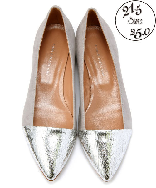 ODETTE E ODILE（オデットエオディール）の「ファビオ ルスコーニ/FABIO メタリックコンビCT#/0212 ◆（その他シューズ・レディース・ライトグレー/シャーベット/ネイビー・37/36/38/35）」の2枚目の写真