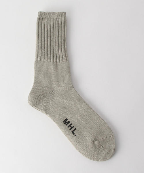 MHL.（エムエイチエル）の「【別注】 ＜MHL.＞ T-GDN SOCKS/ソックス（ソックス/靴下・メンズ・ホワイト/ブラック/オリーブ・FREE）」の3枚目の写真