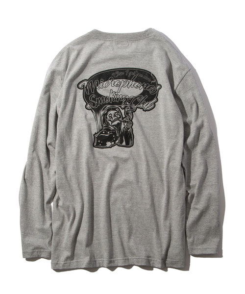 NineMicrophones(ナインマイクロフォンズ)の「Smoking Club L/S(Tシャツ/カットソー)」|グレー