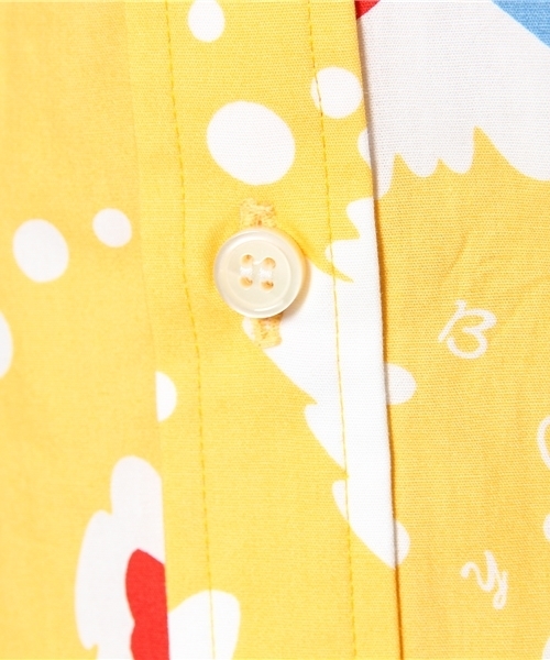BEAMS BOY（ビームスボーイ）の「○BEAMS BOY / おさかなプリント ラウンド ボタンダウン シャツ（シャツ/ブラウス・レディース・イエロー/サックスブルー・ONE SIZE）」の5枚目の写真