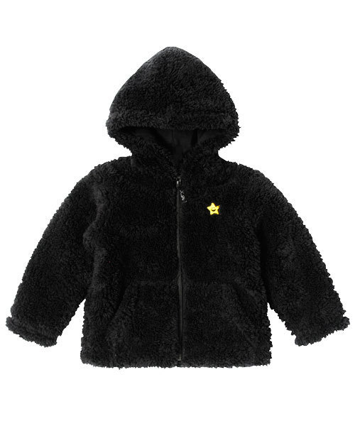 X-girl Stages（エックスガールステージス）の「SOLID FLUFFY BASIC HOODIE (4T～7T)（その他アウター・キッズ・ブラック/パープル/ピンク・4T/6T/7T/5T）」の2枚目の写真
