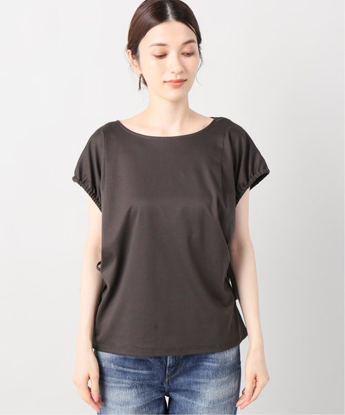 B.C STOCK(ベーセーストック)の「ソデギャザースムースプルオーバー◆(Tシャツ/カットソー・レディース・ホワイト/パープル/ブラウン・FREE)」の14枚目の写真