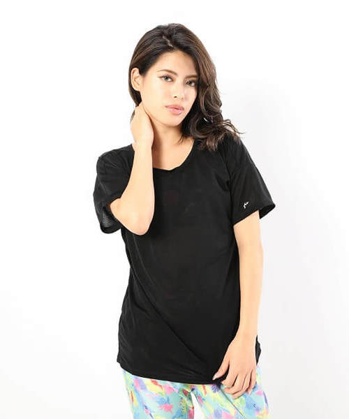 セール Rusty ラスティー レディースデザインtシャツ ヨガウェア フィットネス ジム ランニング 2way Tシャツ カットソー Rusty ラスティ のファッション通販 Zozotown