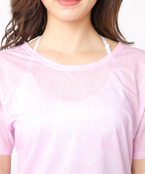 RUSTY(ラスティ)の「【RUSTY/ラスティー】レディースデザインTシャツ / ヨガウェア フィットネス ジム ランニング 2way(Tシャツ/カットソー・レディース・ブラック/ネイビー/ライトピンク/グレー/ピンク・MEDIUM/LARGE/SMALL/X-LARGE)」の7枚目の写真