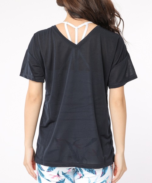 RUSTY(ラスティ)の「【RUSTY/ラスティー】レディースデザインTシャツ / ヨガウェア フィットネス ジム ランニング 2way(Tシャツ/カットソー・レディース・ブラック/ネイビー/ライトピンク/グレー/ピンク・MEDIUM/LARGE/SMALL/X-LARGE)」の13枚目の写真