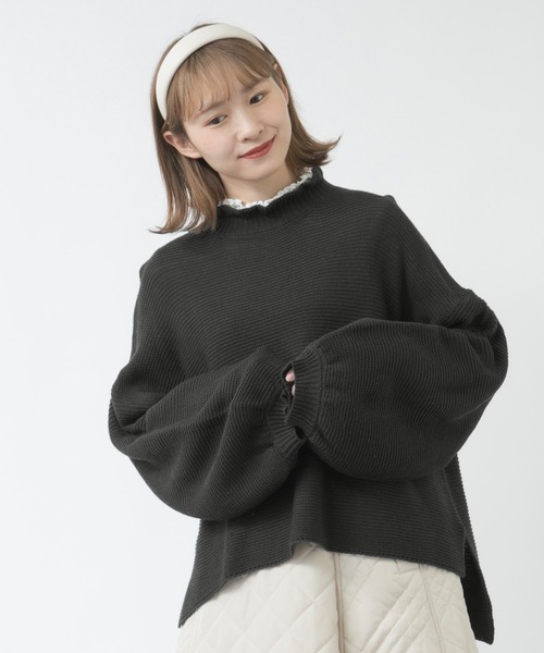 ADOLESCENCE �i�A�h���Z���X�j�́u�o���[���X���[�u�n�C�l�b�N�j�b�g�g�b�v�X[�t�����n�C�l�b�N/�{�g���l�b�N]�yZOZOTOWN����A�C�e���z�i�j�b�g/�Z�[�^�[�j�v�b�`���R�[��