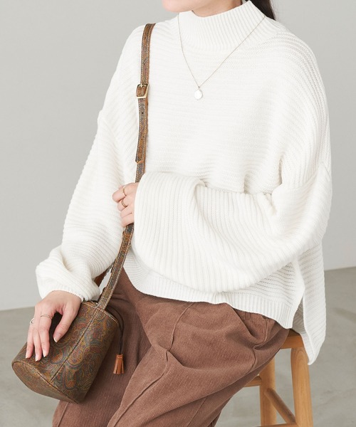 ADOLESCENCE �i�A�h���Z���X�j�́u�o���[���X���[�u�n�C�l�b�N�j�b�g�g�b�v�X[�t�����n�C�l�b�N/�{�g���l�b�N]�yZOZOTOWN����A�C�e���z�i�j�b�g/�Z�[�^�[�j�v�b�z���C�g�n���̑�2