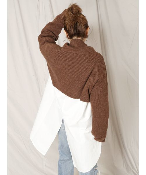 Ungrid（アングリッド）の「ハイネックショートニット（ニット/セーター・レディース・オフホワイト/ブラック/イエロー/ブラウン・FREE）」の22枚目の写真