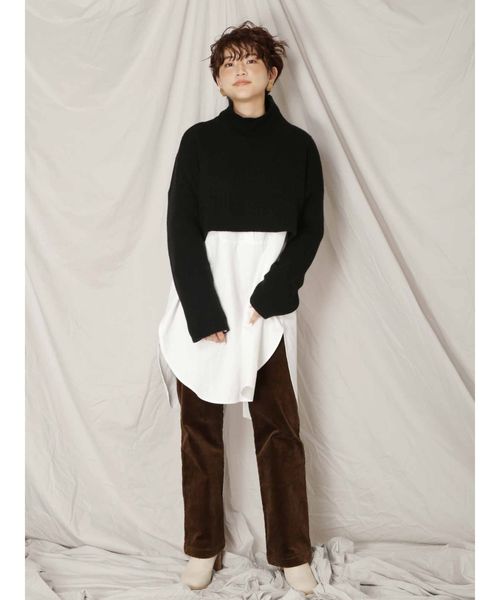 Ungrid（アングリッド）の「ハイネックショートニット（ニット/セーター・レディース・オフホワイト/ブラック/イエロー/ブラウン・FREE）」の7枚目の写真