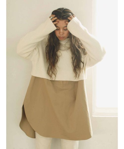 Ungrid（アングリッド）の「ハイネックショートニット（ニット/セーター・レディース・オフホワイト/ブラック/イエロー/ブラウン・FREE）」の16枚目の写真