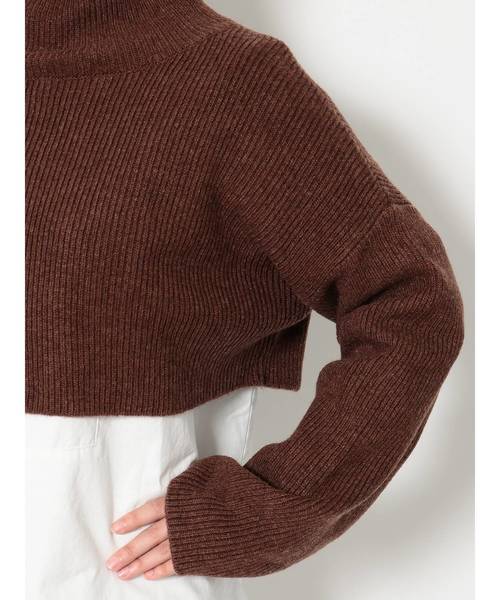 Ungrid（アングリッド）の「ハイネックショートニット（ニット/セーター・レディース・オフホワイト/ブラック/イエロー/ブラウン・FREE）」の12枚目の写真