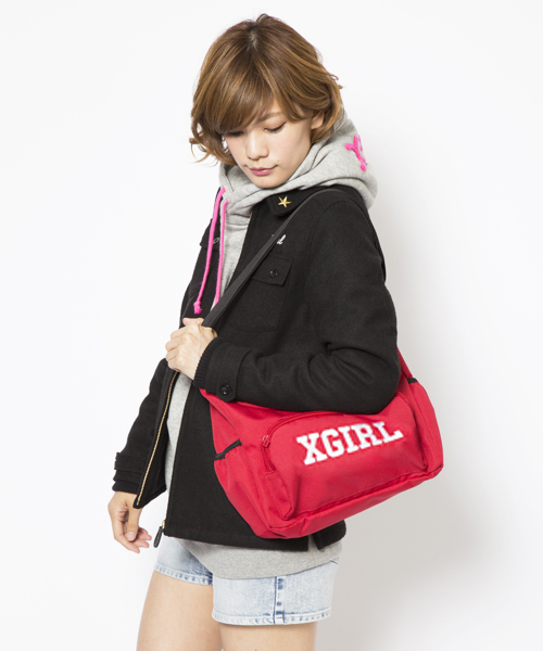 X-girl（エックスガール）の「XGIRL SHOULDER BAG（ショルダーバッグ・レディース・ブラック/レッド/グリーン/ネイビー・ONE SIZE）」の4枚目の写真