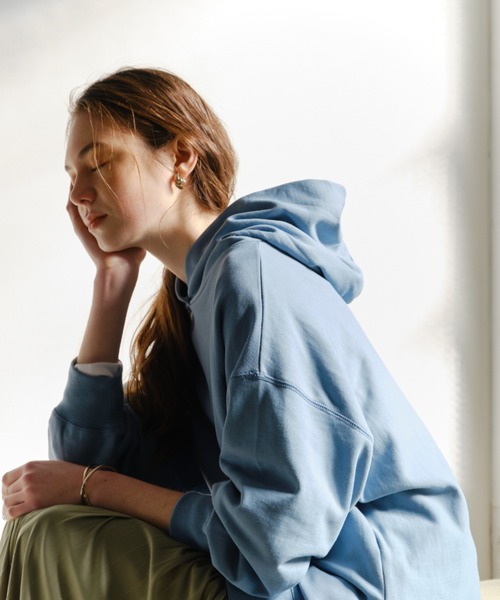 SEVENDAYS=SUNDAY(セブンデイズサンデイ)の「|【2020春夏】サイドスリットスウェットパーカー*(パーカー)」|ライトブルー