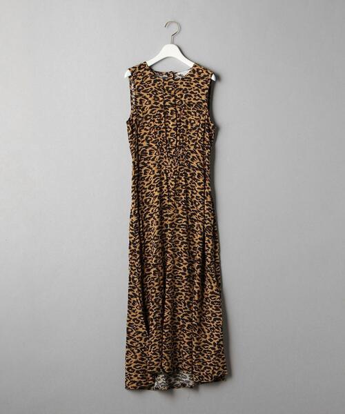 beach lunch lounge（ビーチランチラウンジ）の「＜beach lunch lounge＞ウエストギャザーノースリーブワンピース ο（ワンピース・レディース・レッド/ベージュ・SMALL）」の19枚目の写真